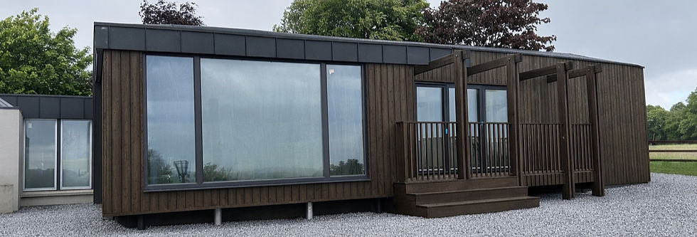 Aluminium façade cladding Ardee Louth – Vestis anthracite cladding on pool extension