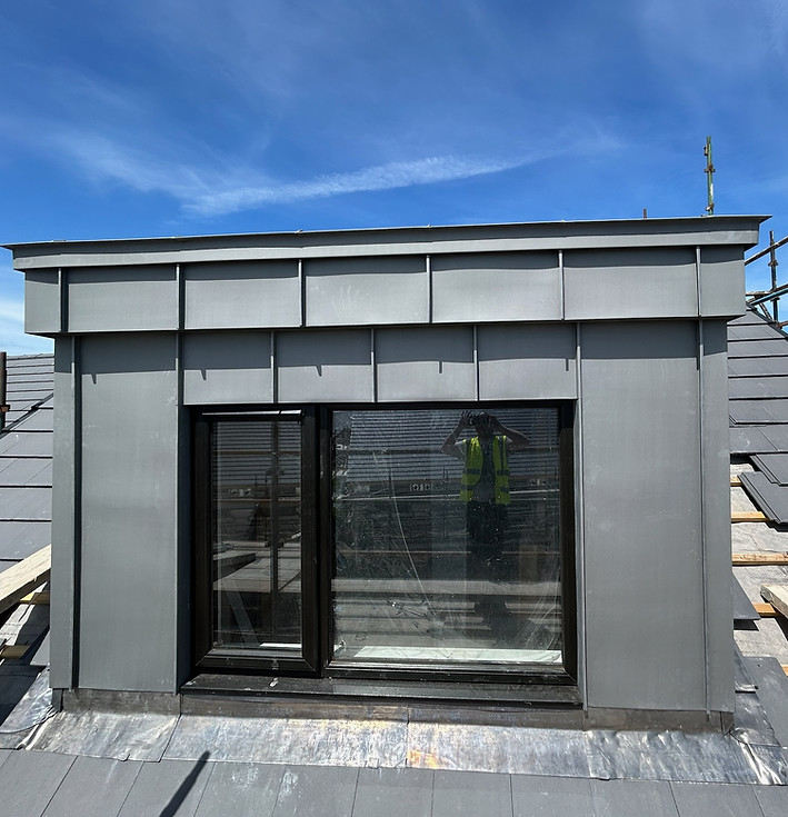 Standing seam zinc dormer Rush, Dublin