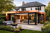 Copper cladding fascia on a new extension in Dublin