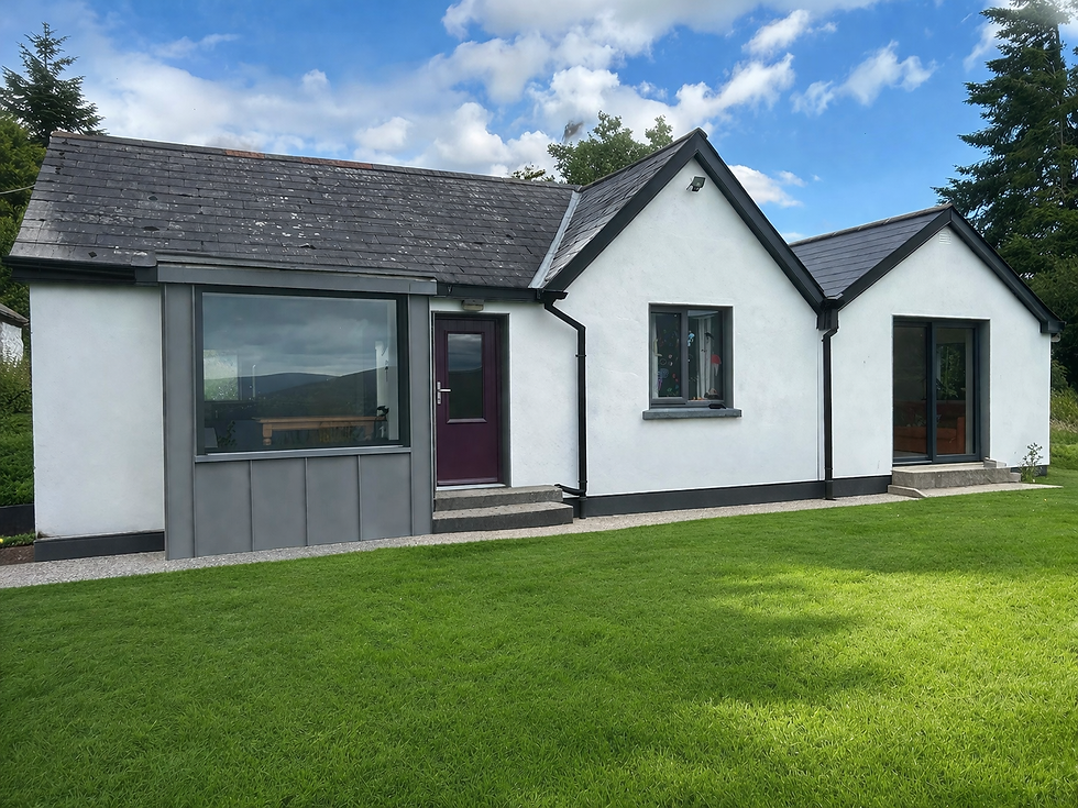 Aluminium bay window cladding Blessington Wicklow Kalzip FalZinc standing seam