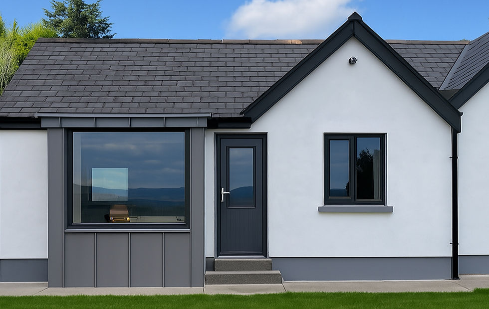 Kalzip FalZinc facade cladding on a renovation project in Blessington, Wicklow