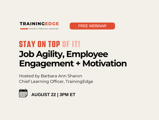 Job Agility, Employe Engagement + Motivation Webinar