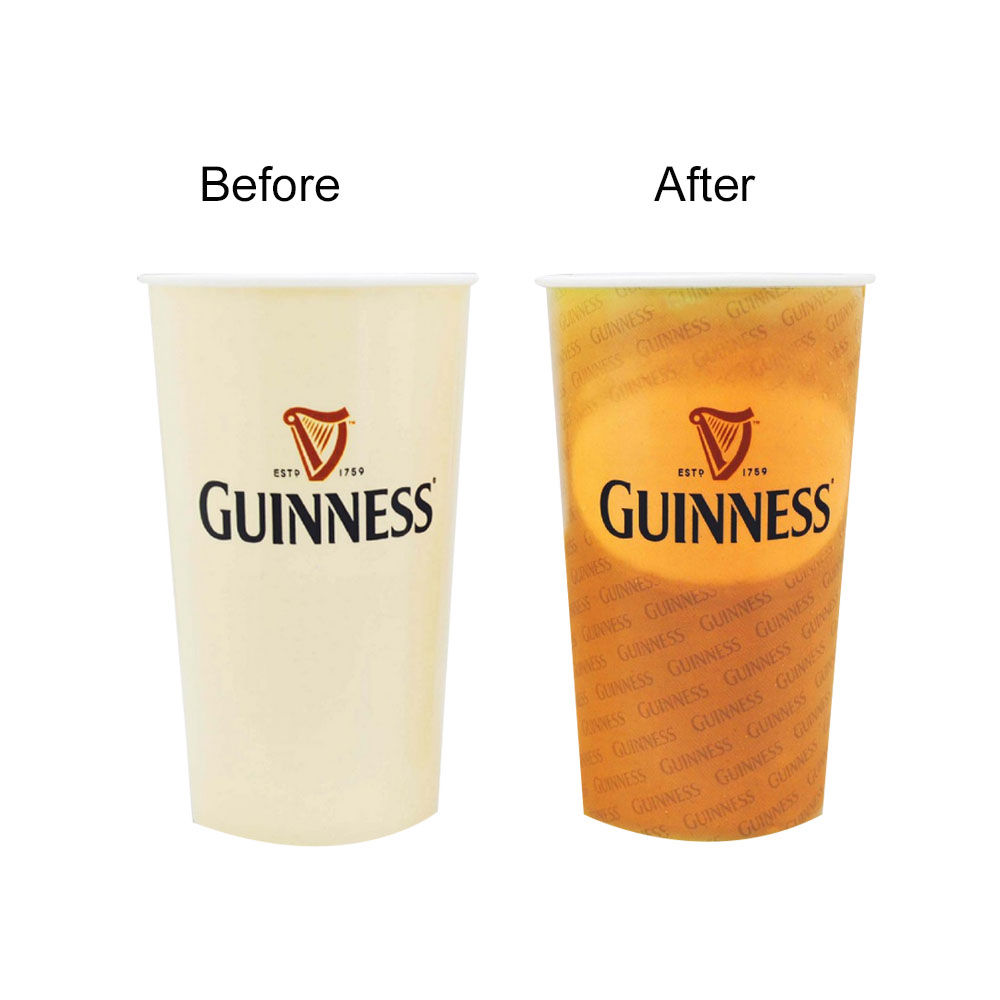 WD469: Plastic Mood Stadium Cup - Full Color Imprint