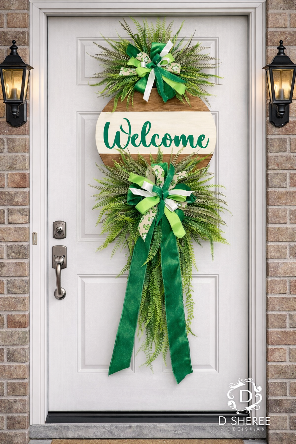 Emerald Welcome Door Hanger - 18"
