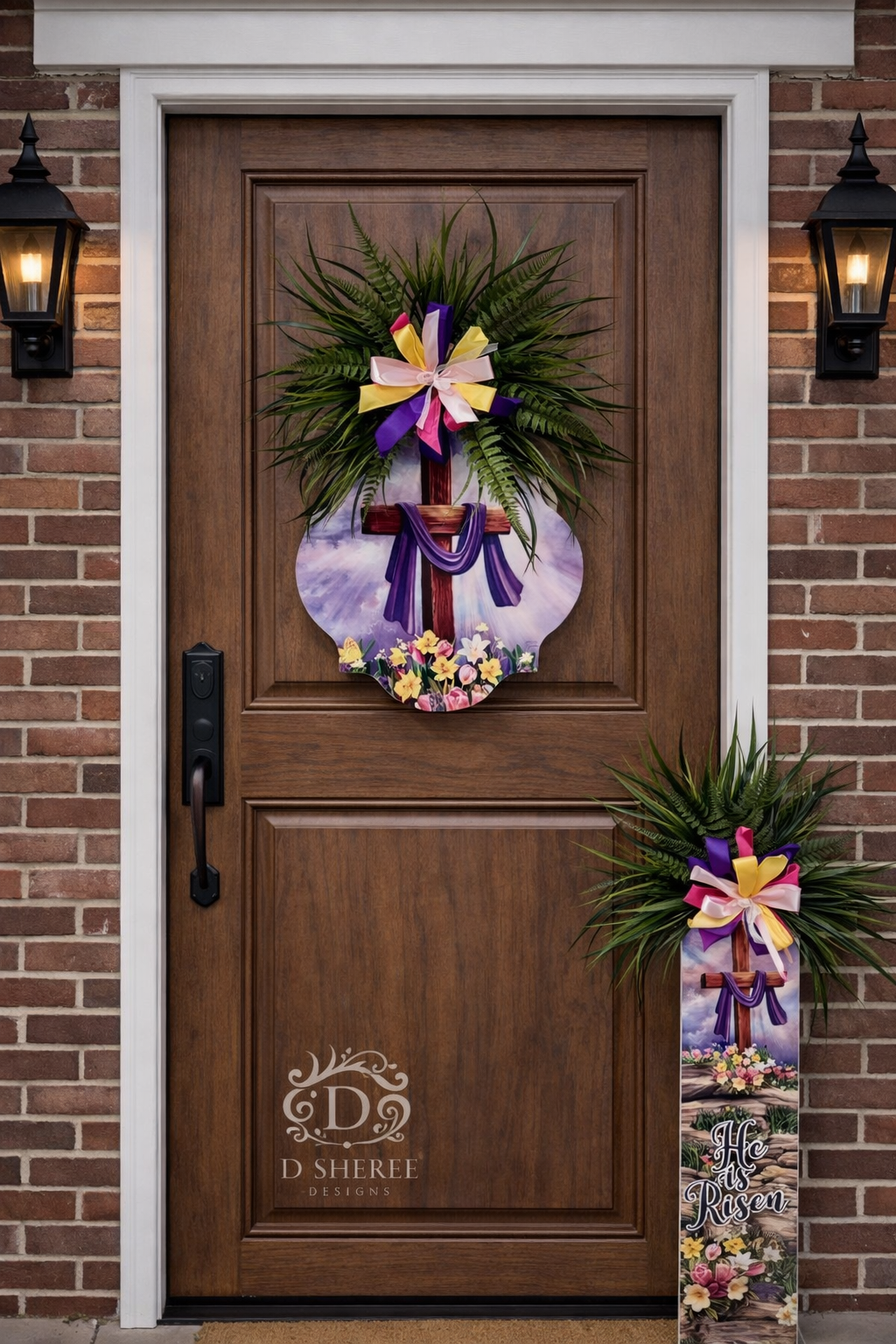 Resurrection Garden Door Hanger & Leaning Sign Set