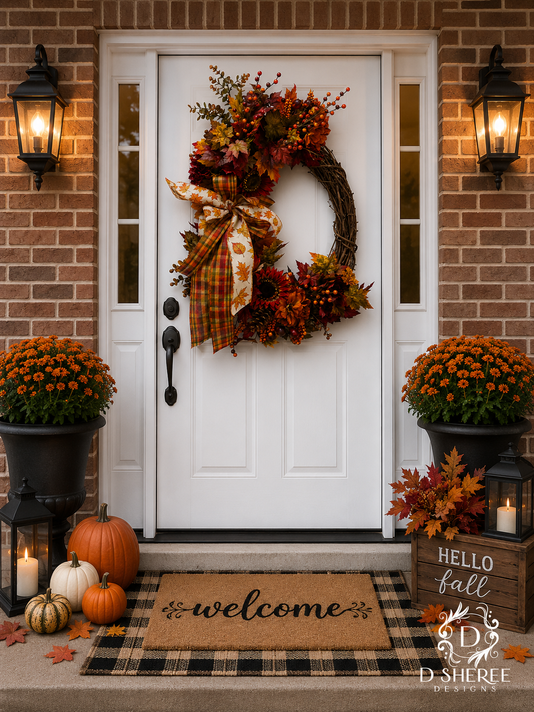 Autumn Harvest Charm Wreath