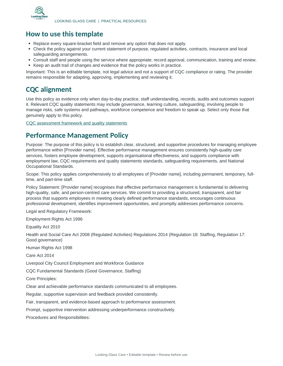 Performance Management Policy — actual document preview, page 2