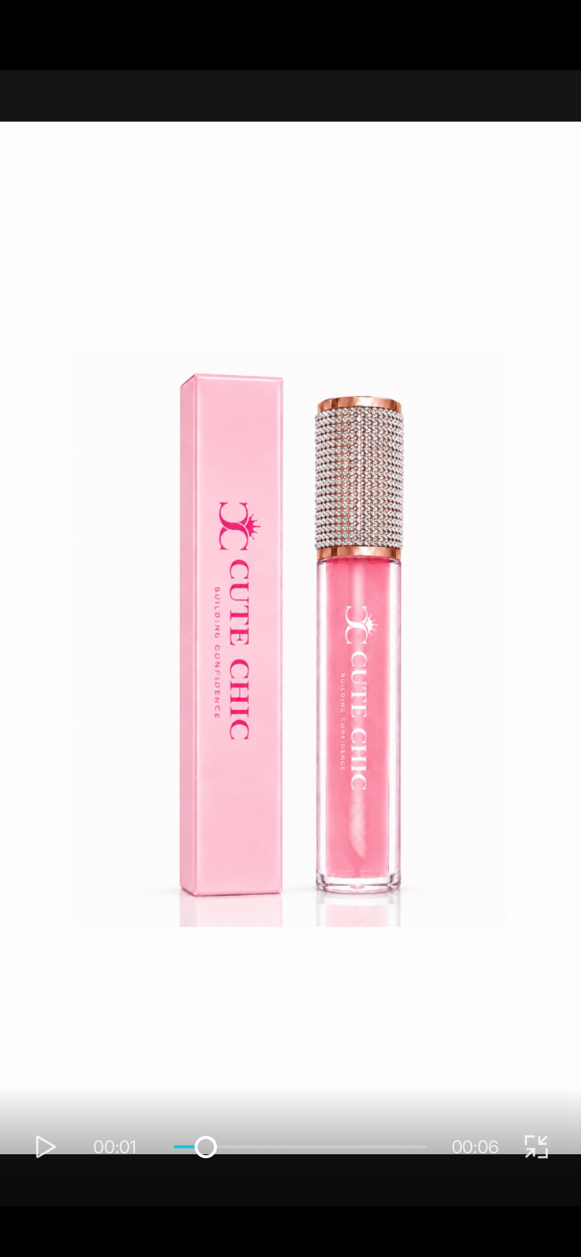 Rhinestone Strawberry Lip GLoss