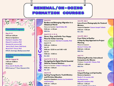 Renewal/On-going Formation Courses