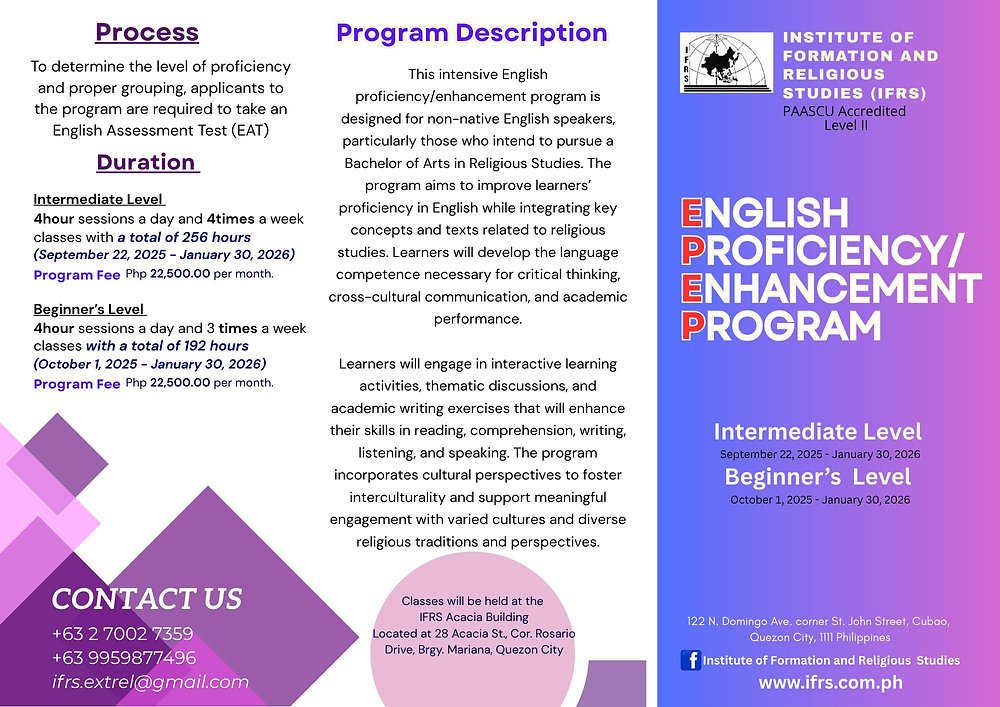 English Proficiency Enhancement Program Epep