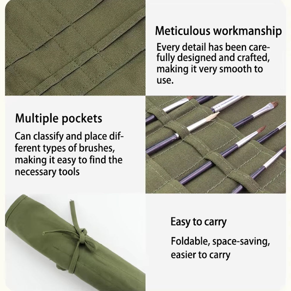 Thumbnail: Canvas Roll Up Artist Brush Case | 22 Slots | Compact Design