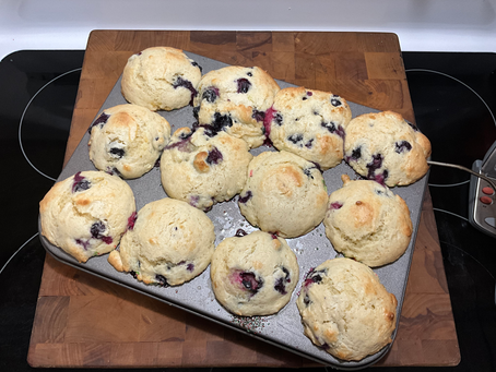 Perfect at 8,750' - Blueberry Muffins - Sour Cream makes the difference...