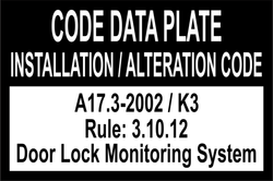 Code Data Plate Door Lock Monitoring #C-11