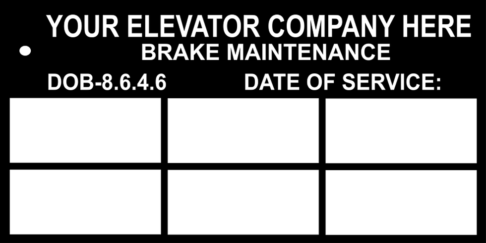 Brake Maintenance 6 date with dob