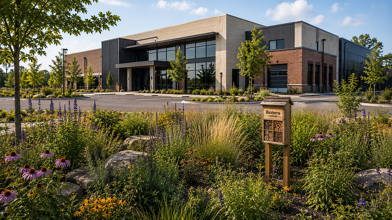 Commercial industrial native landscape with bee hotel.png