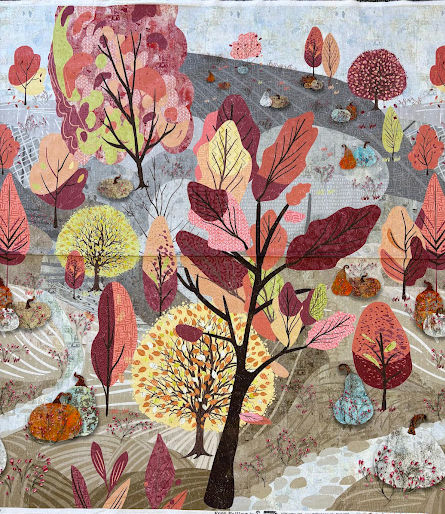 Free Falling Big Trees fabric by the yard