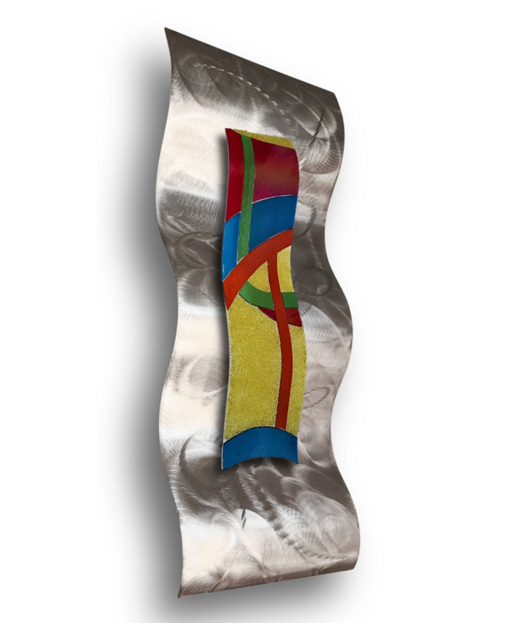 10 x 18 Wave Stainless Steel Wall Plate