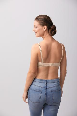 Thumbnail: Amoena Lara Non Underwired Padded Soft Mastectomy Bra Nude 0674