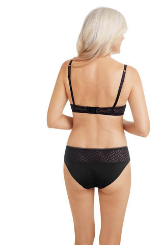 Thumbnail: Amoena Be Yourself Non-Wired Mastectomy Bra - Black/taupe