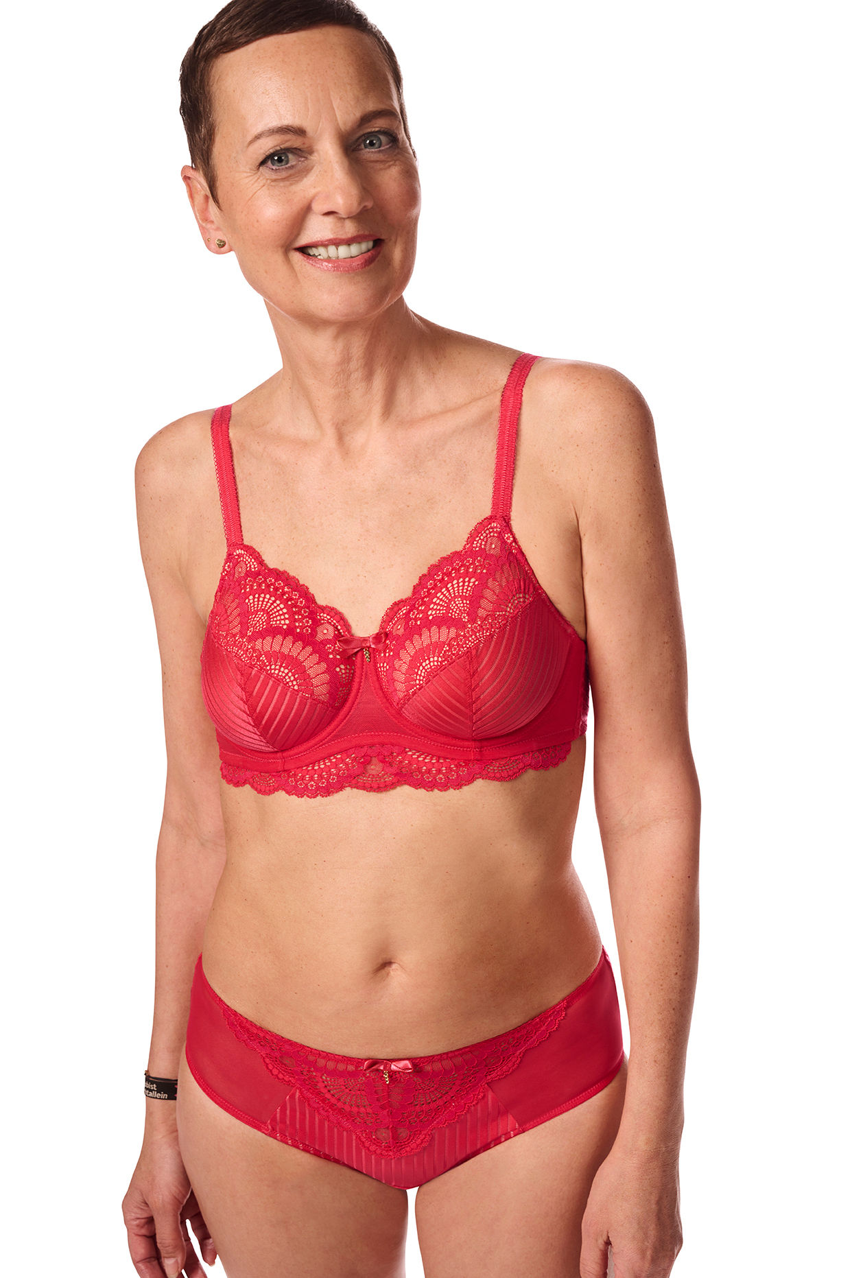 Amoena Karolina Underwired Mastectomy Bra - Hot Pink / Sand