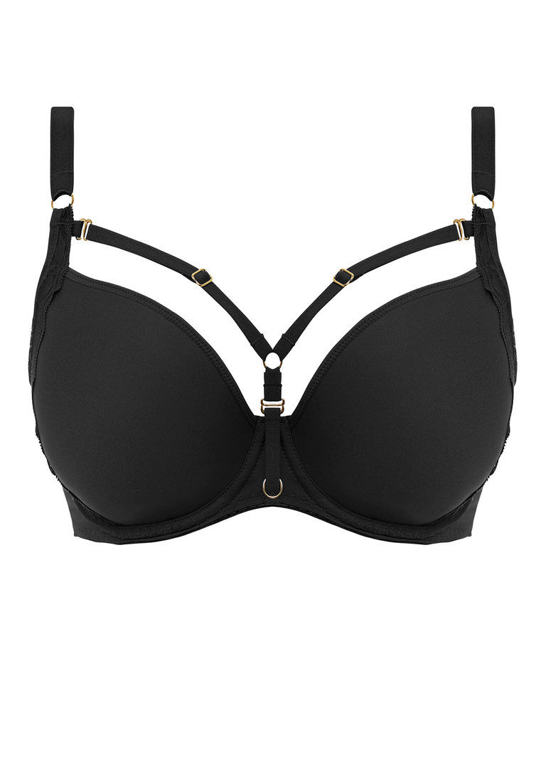 Thumbnail: Freya Temptress Black Underwire Moulded Plunge T-shirt Bra