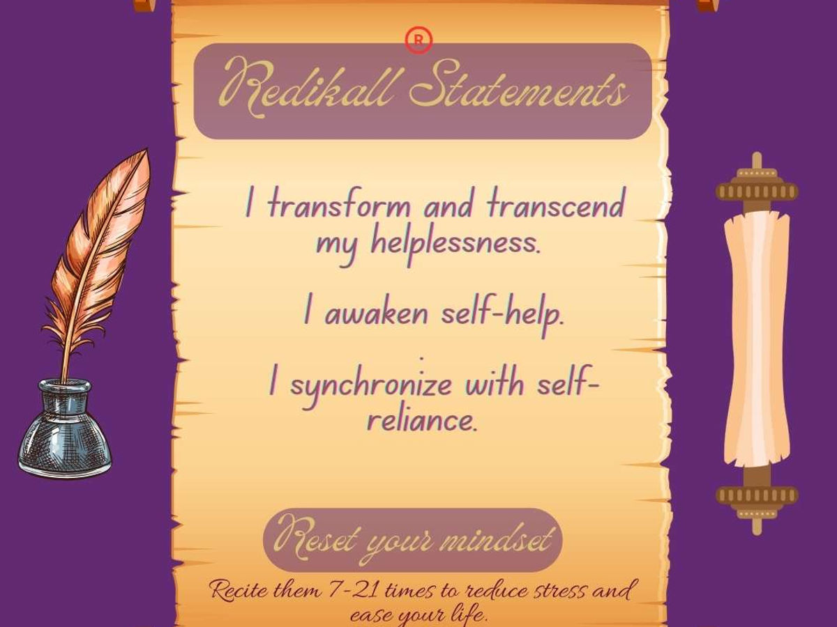 The Redikall Recipe for Synchronizing with self-reliance.