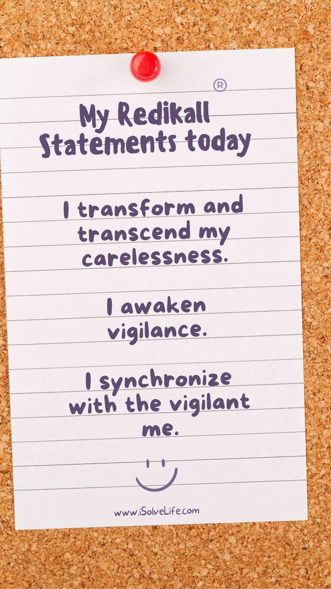Be vigilant- your Redikall Statement today