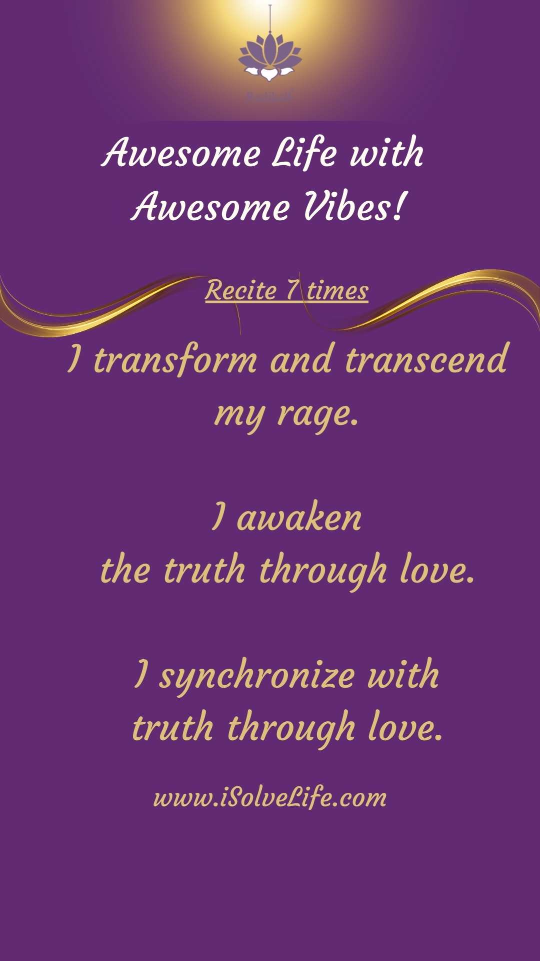 Synchronize with truth through love