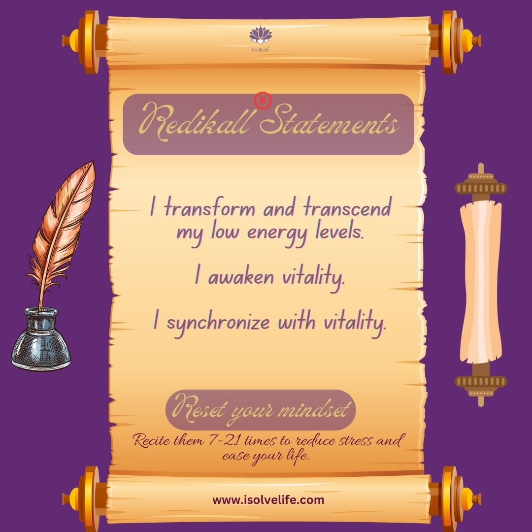 Redikall helps in synchronizing with vitality and boost our energy levels