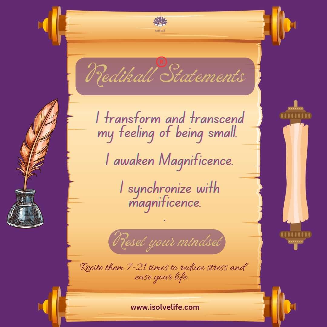 Redikall helps you overcome smallness and synchronize with Magnificence.