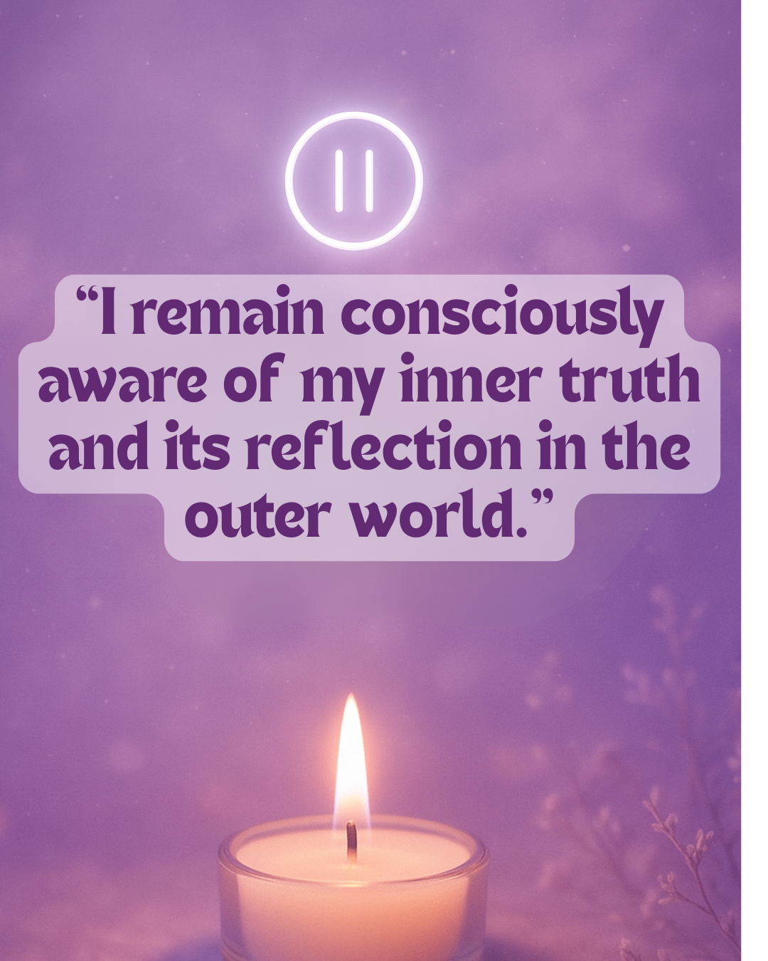 Conscious awareness of my inner truth
