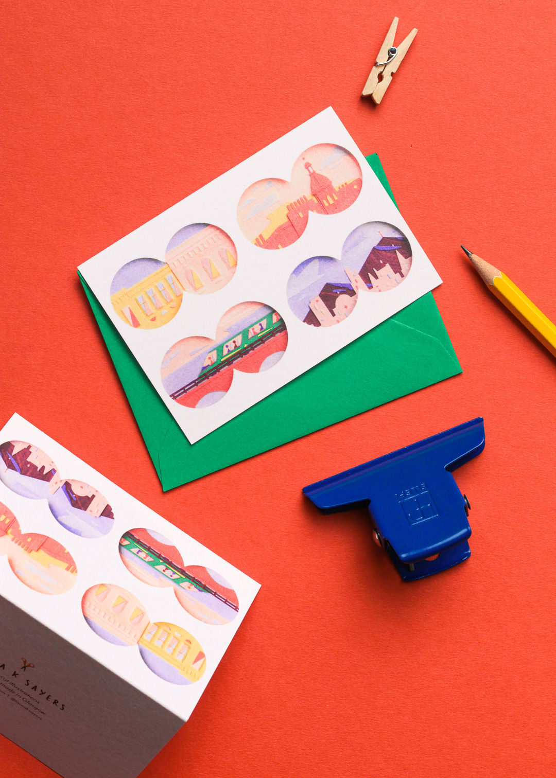 Binoculars | A7 Miniature Greetings Card