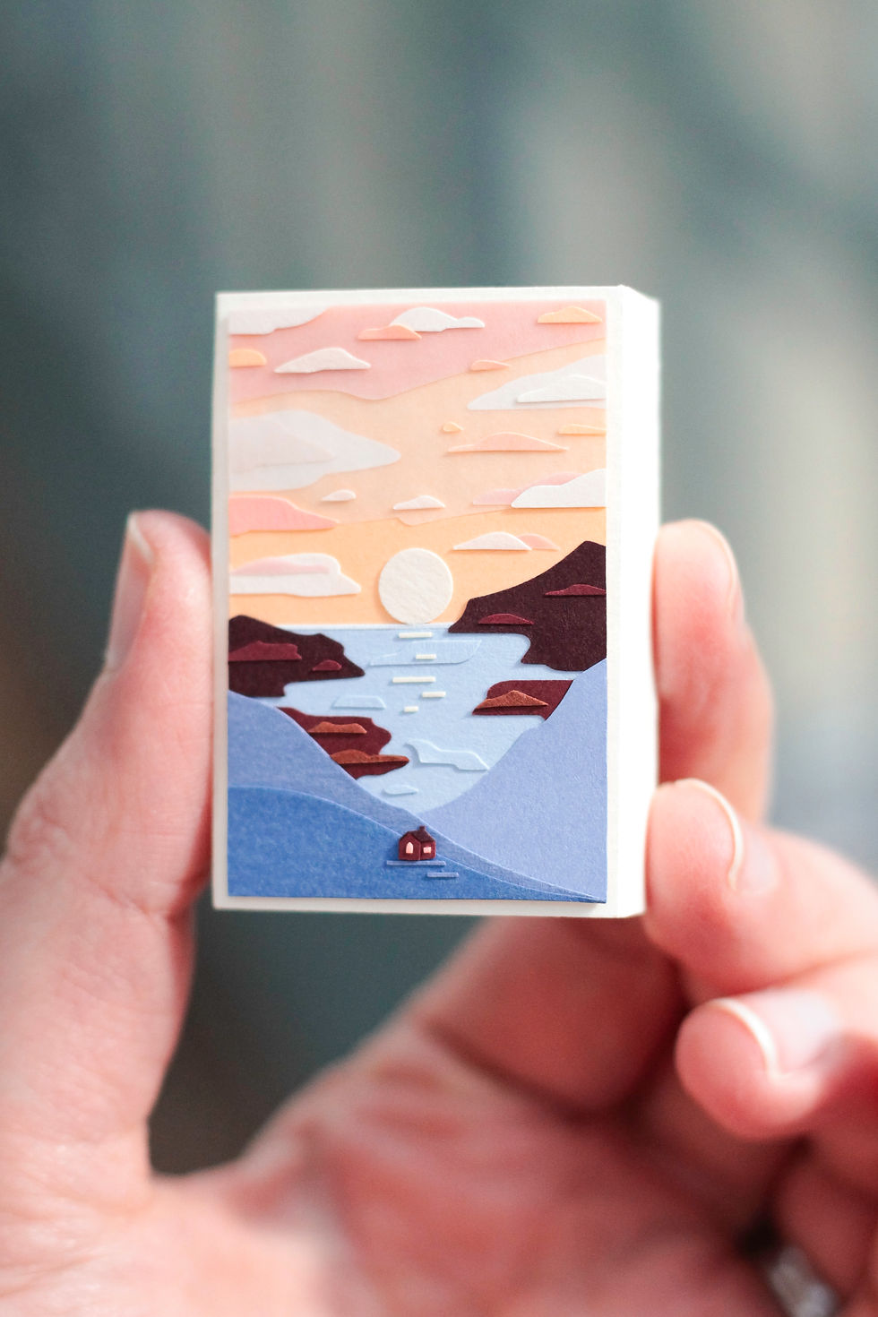 Thumbnail: Original Miniature Piece | Hand Cut and Framed | The Simmer Dim