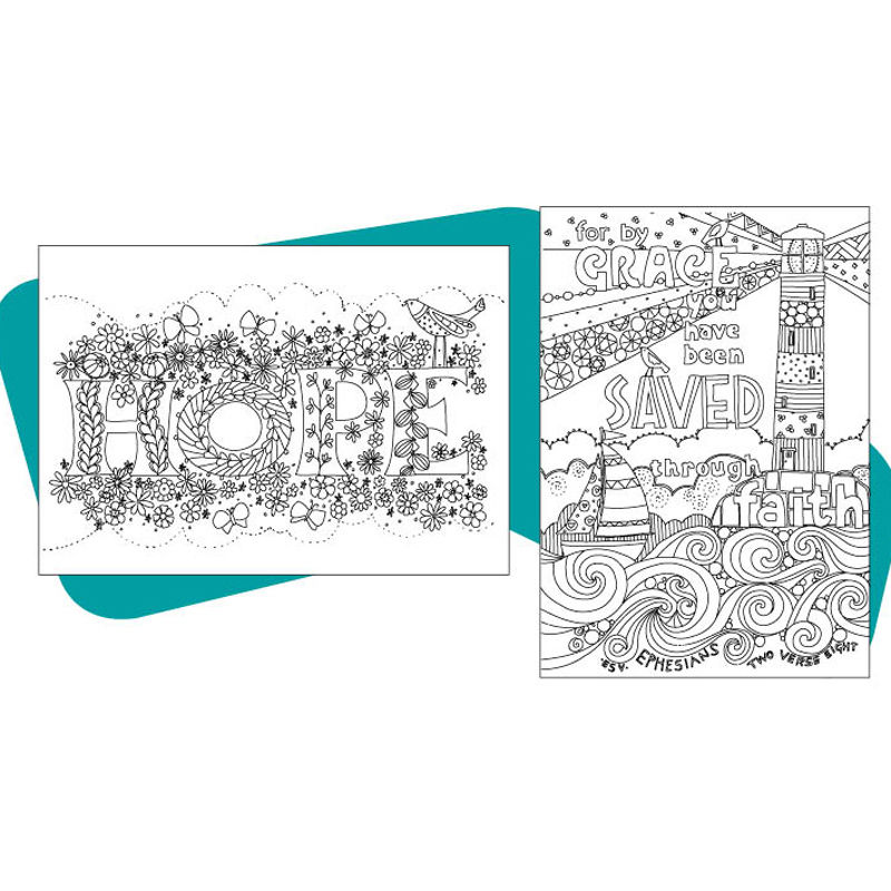 Thumbnail: Images Of Grace Christian Colouring Postcards