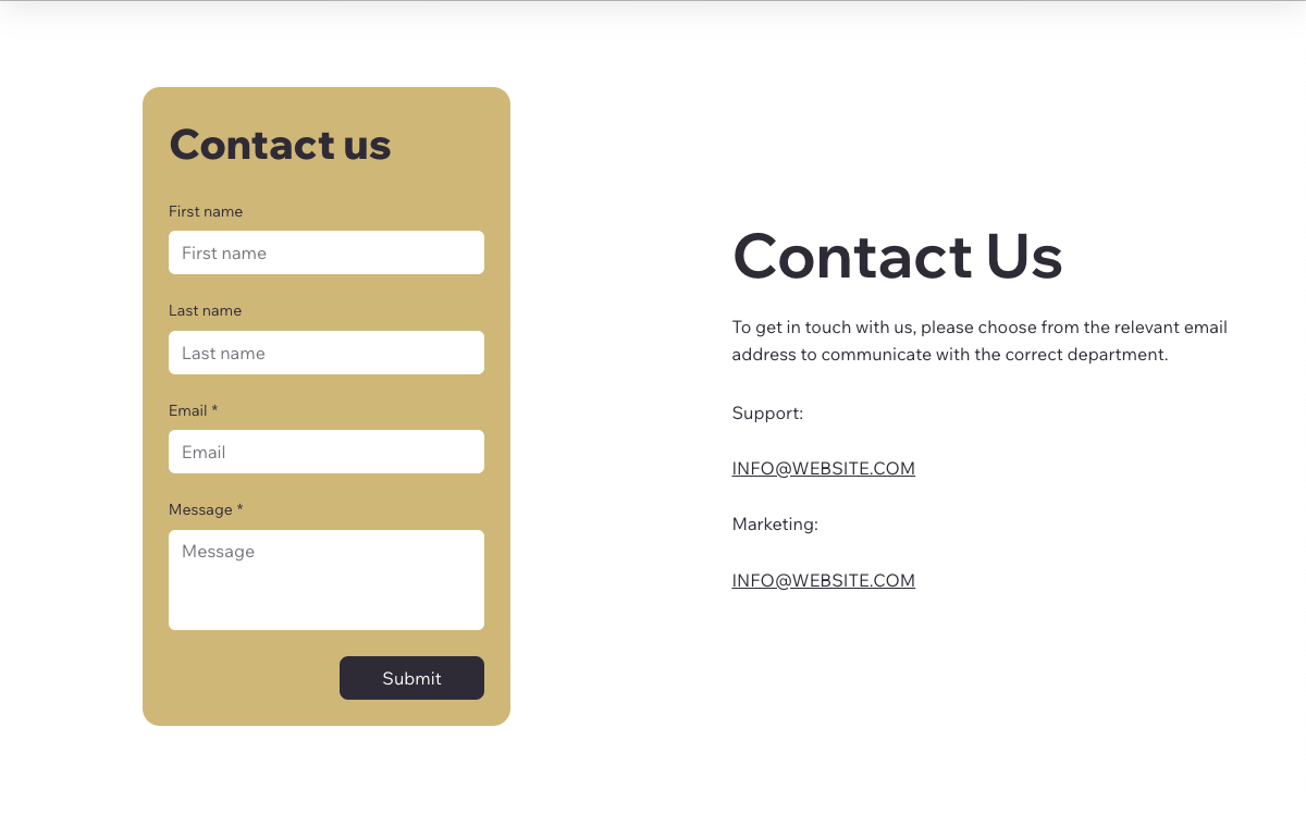 Contact us
