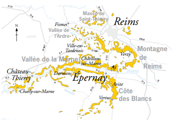 Champagne Map Carte Comité Champagne