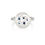 Thumbnail: Silver and Sapphire Scroll Ring