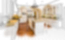 Beautiful Custom Kitchen Design Drawing and Brushed In Photo Combination..jpg