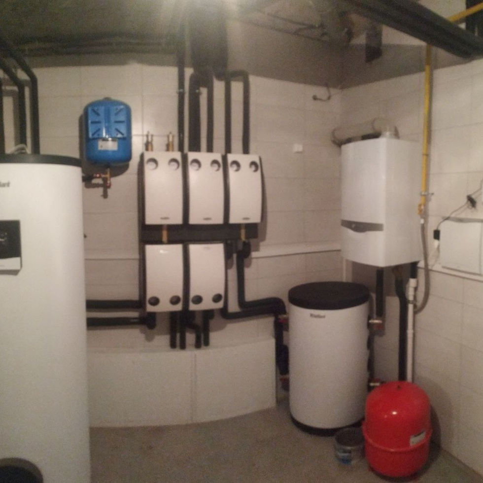 Gas Boiler Room with Buffer Integration for Future Heat Pump