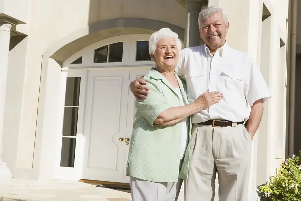 Retired UK couple buying a new home using equity release lifetime mortgage advice from Optimus Mortgages