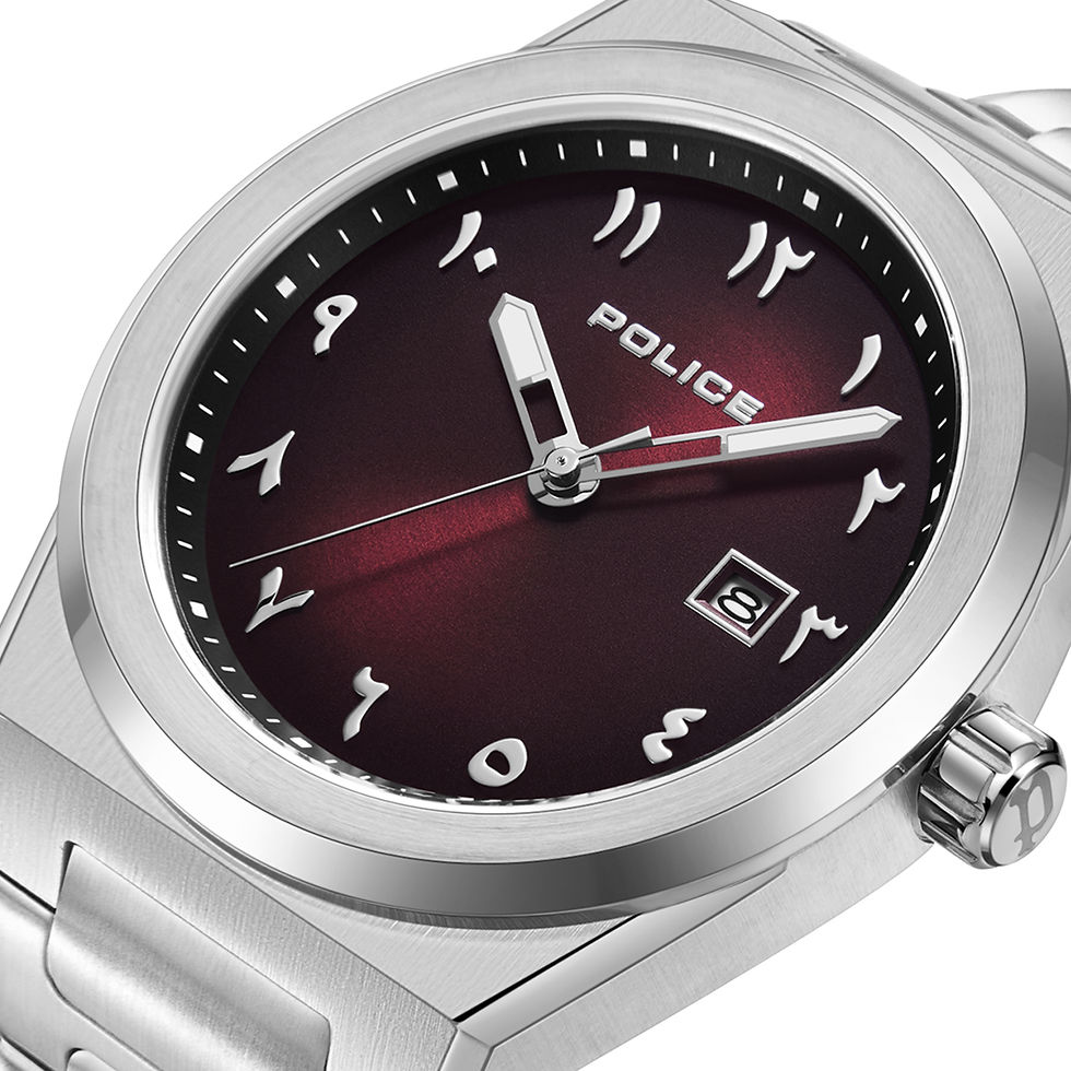 Thumbnail: SS CASE,BURGUNDY DIAL,SS BRA