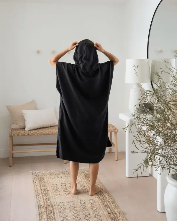 Thumbnail: Terra Hooded Poncho Black