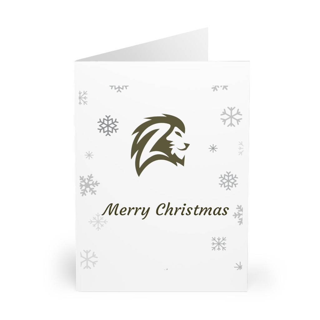 Lion - Merry Christmas Cards (5 Pack)