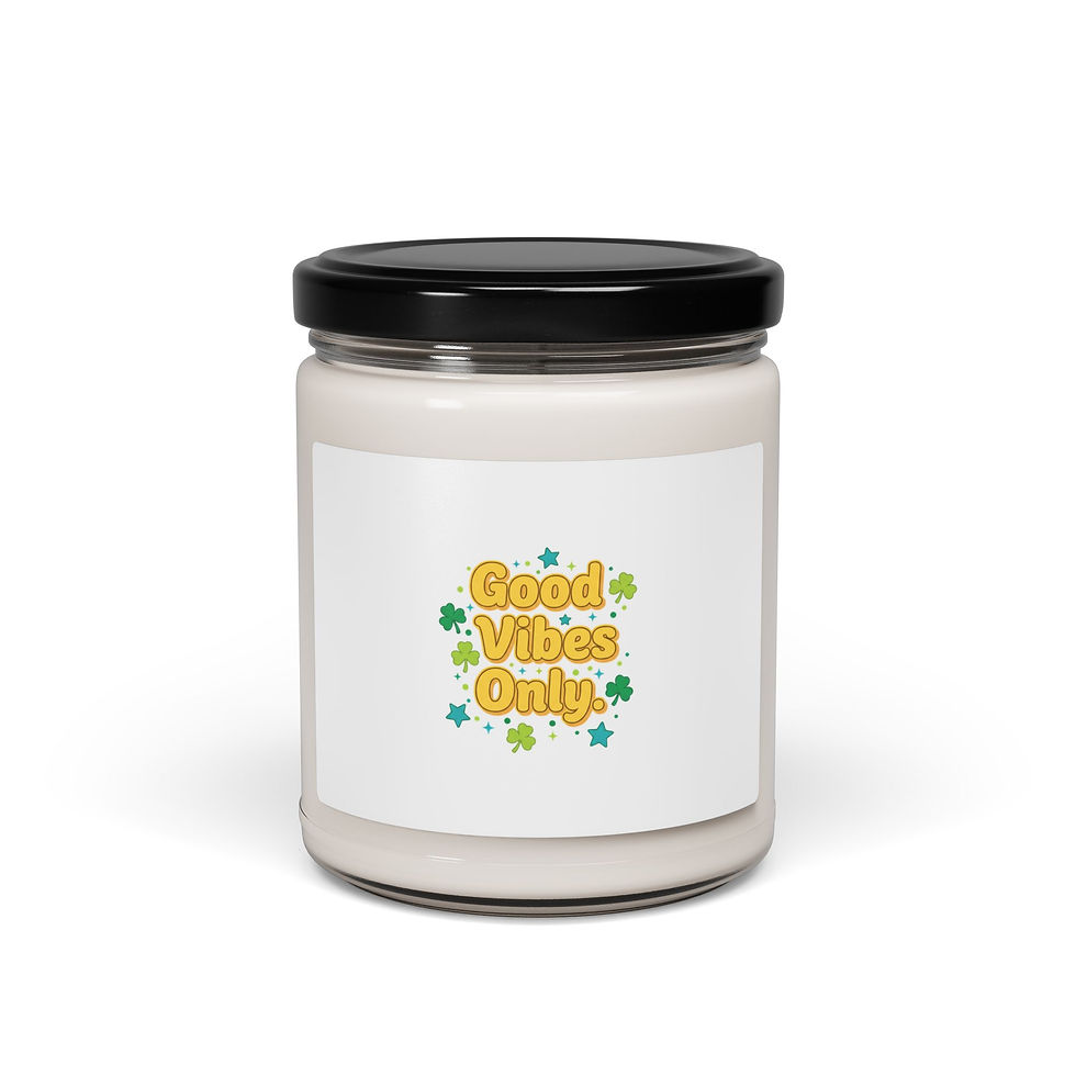 Thumbnail: Good Vibes Only Candle | Scented Soy Candle, green luck design