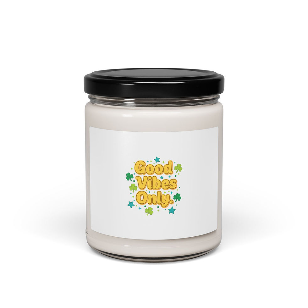 Thumbnail: Good Vibes Only Candle | Scented Soy Candle, green luck design