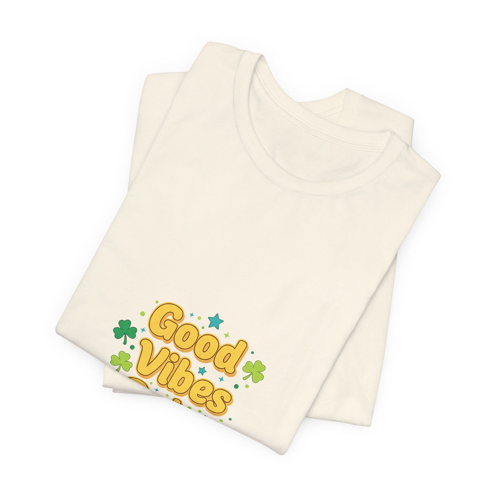 Thumbnail: Good Vibes Only Tee | lucky vibe design, green luck energy