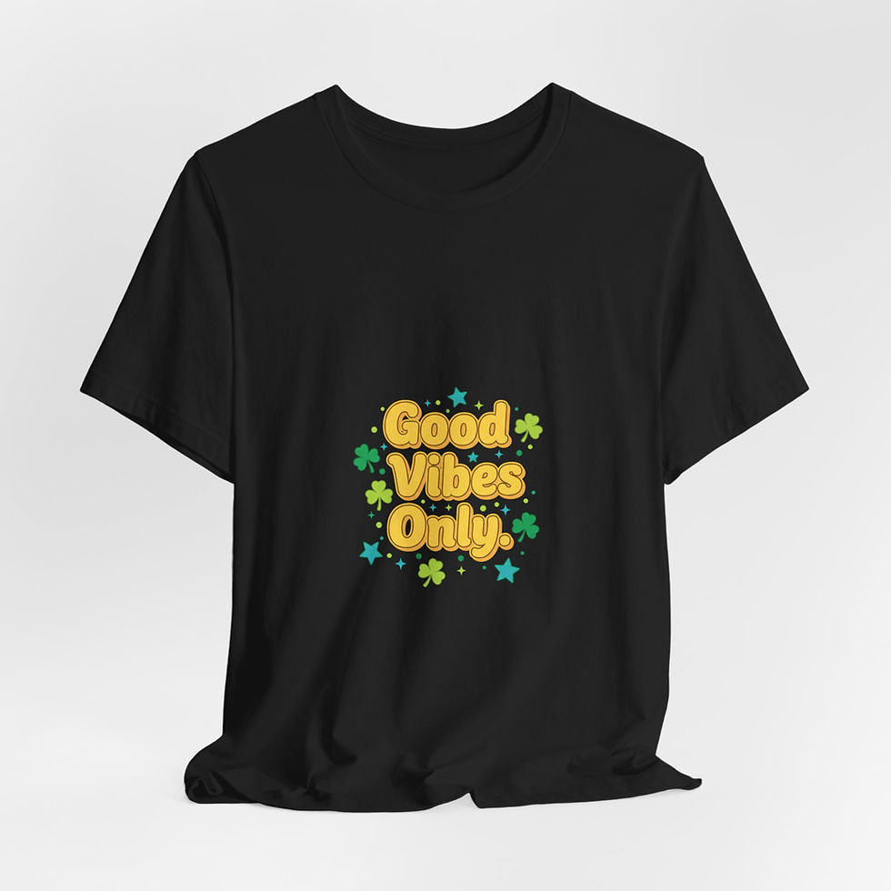 Thumbnail: Good Vibes Only Tee | lucky vibe design, green luck energy
