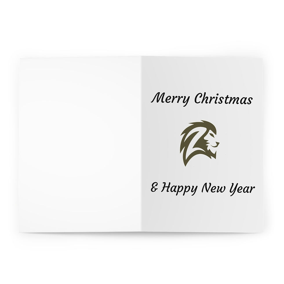 Thumbnail: Lion - Happy Christmas and Happy New Year Cards (5 Pack)