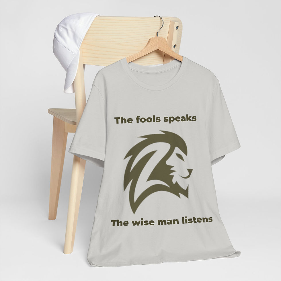 Thumbnail: The fools speaks,Unisex Jersey Short Sleeve Tee -  African Inspired Fashion 