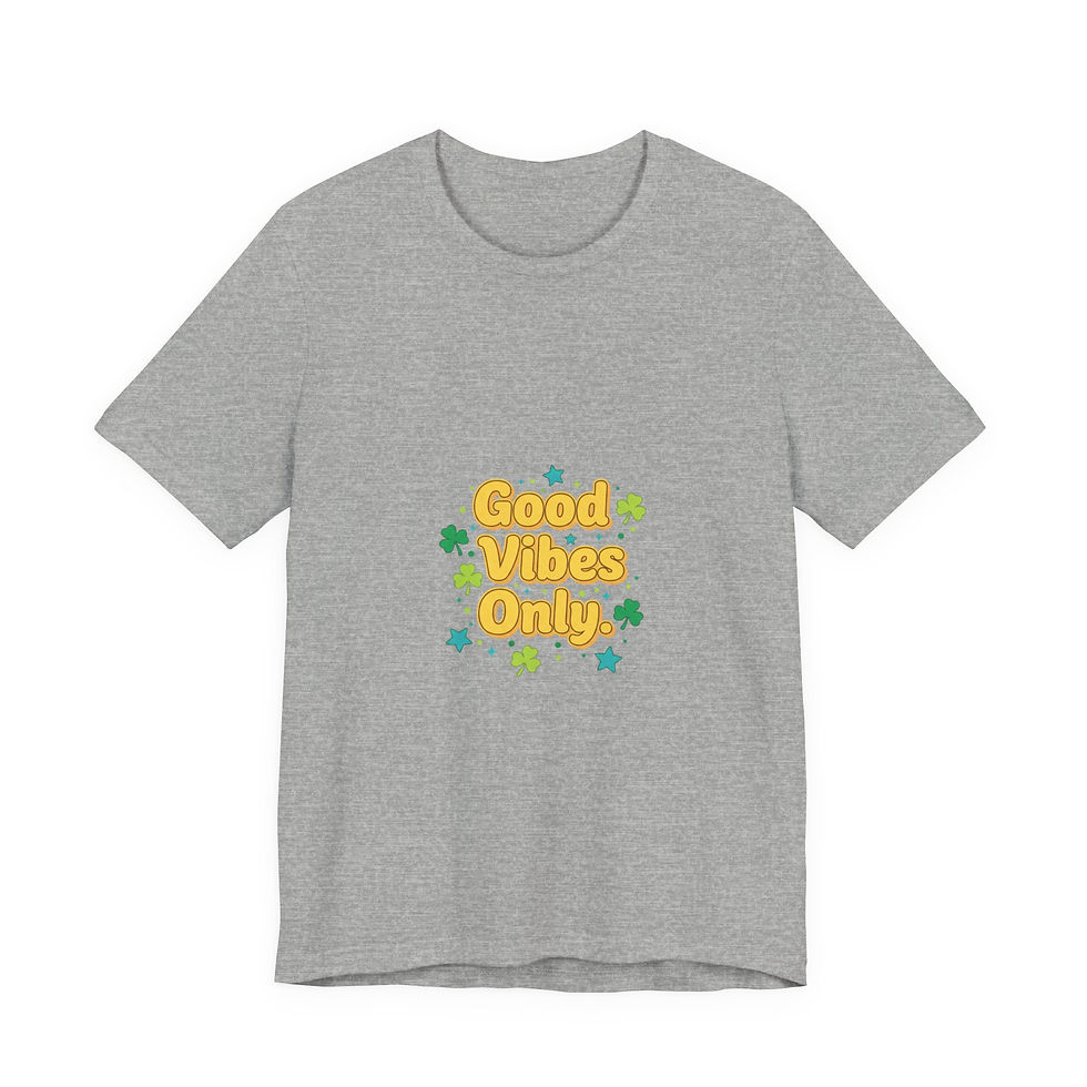 Thumbnail: Good Vibes Only Tee | lucky vibe design, green luck energy